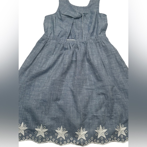 Girl’s Blue Denim Dress with Stars  Kids Sizes USA 4th of July - Picture 2 of 10